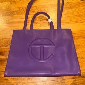 Medium purple grape telfar bag